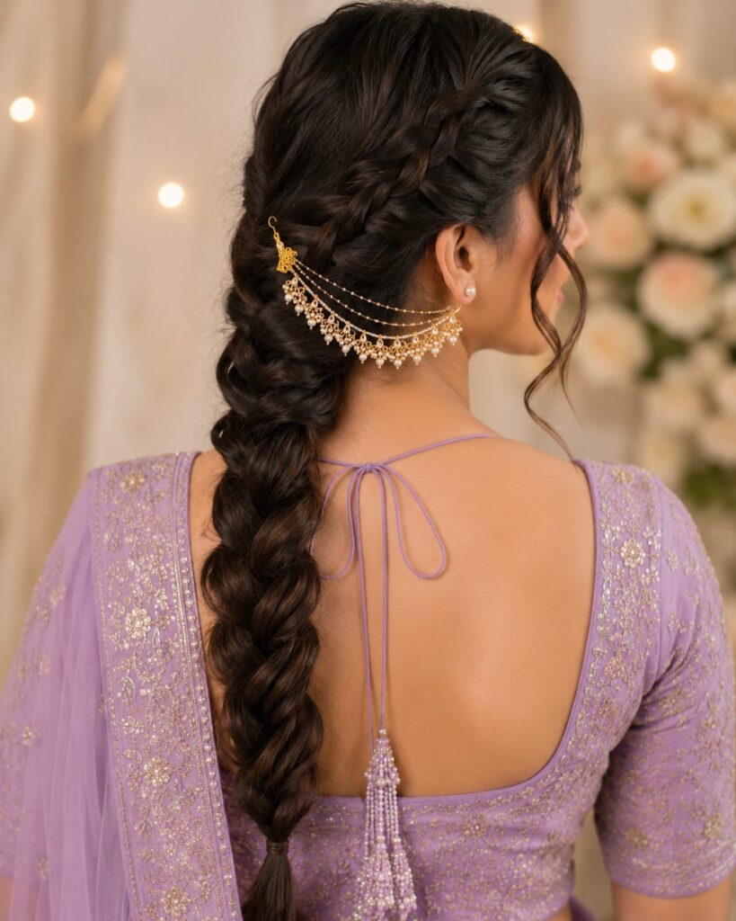 ✨ Pearl Bridal Hair Chain | Elegant Side Hair Accessory for Women