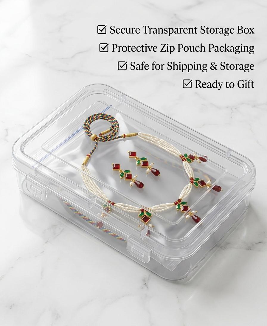 Ruby & Pearl Necklace Set - Image 11