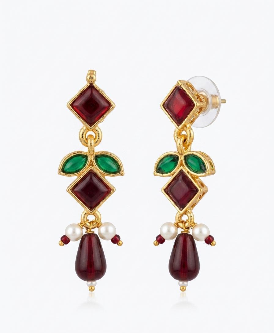 Ruby & Pearl Necklace Set - Image 5