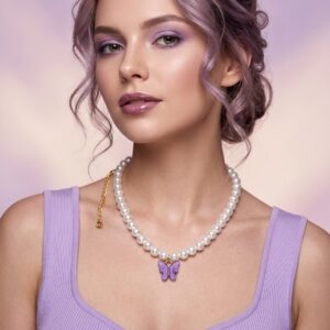 🦋 Butterfly Pearl Pendant Necklace | Elegant Minimal Jewellery for Women
