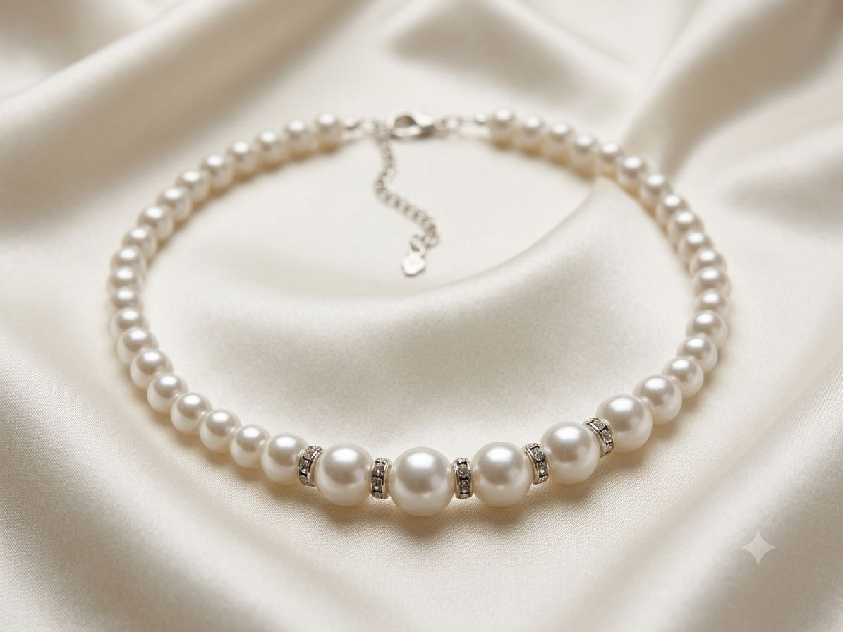 Classic White Pearl Choker Necklace for Women | Elegant Minimal Pearl Necklace - Image 5