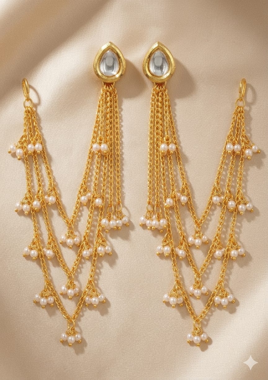 Pearl Hair Chain Juda Pin Set - Image 5