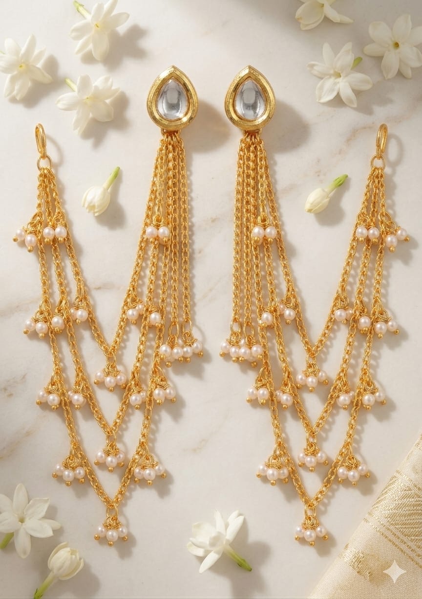 Pearl Hair Chain Juda Pin Set - Image 6