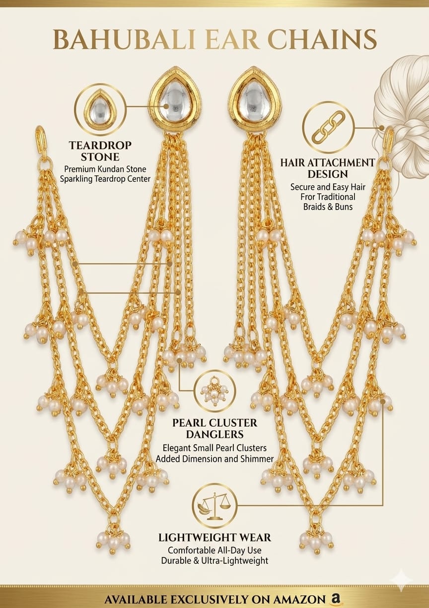 Pearl Hair Chain Juda Pin Set - Image 9