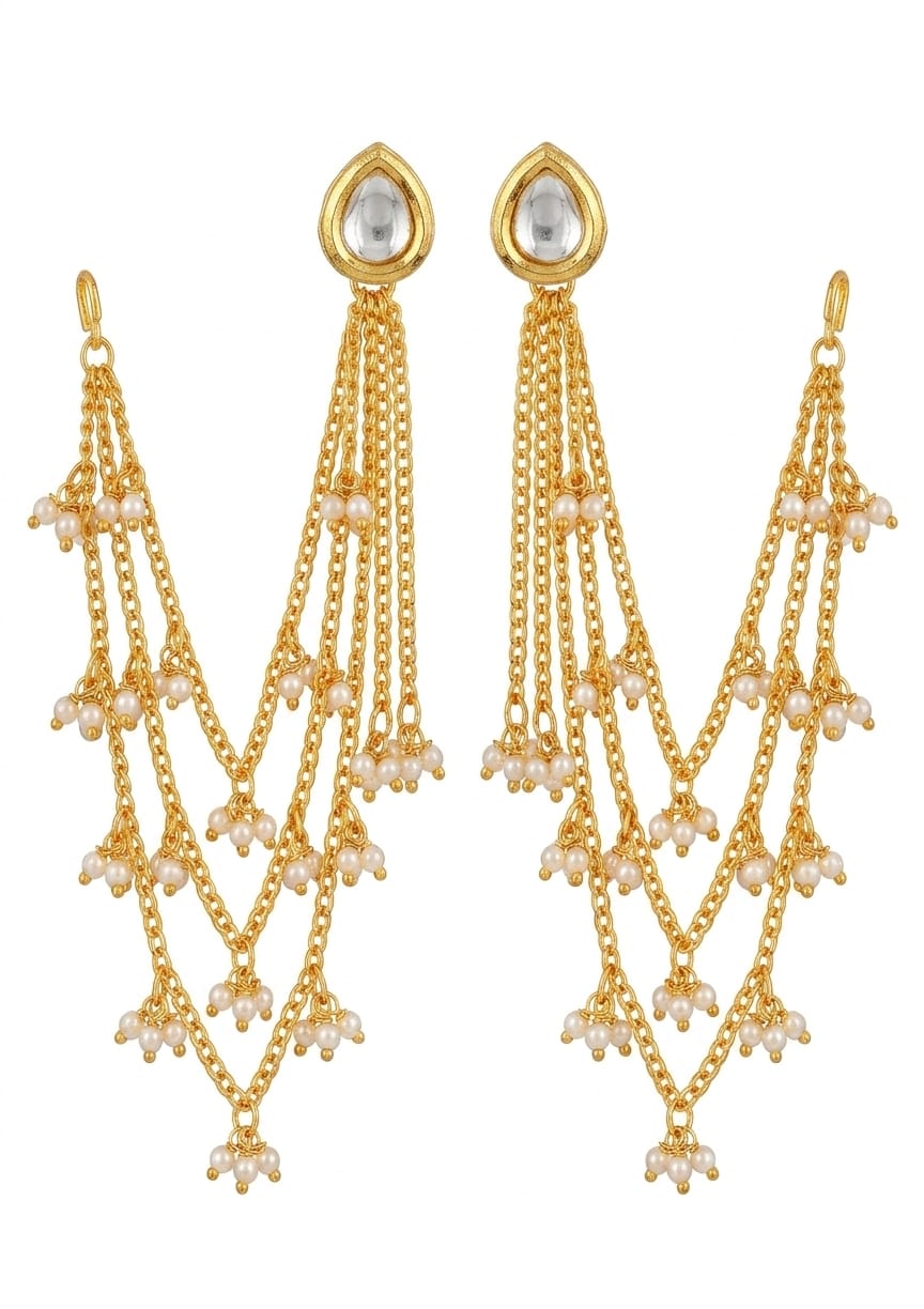 Pearl Hair Chain Juda Pin Set - Image 3