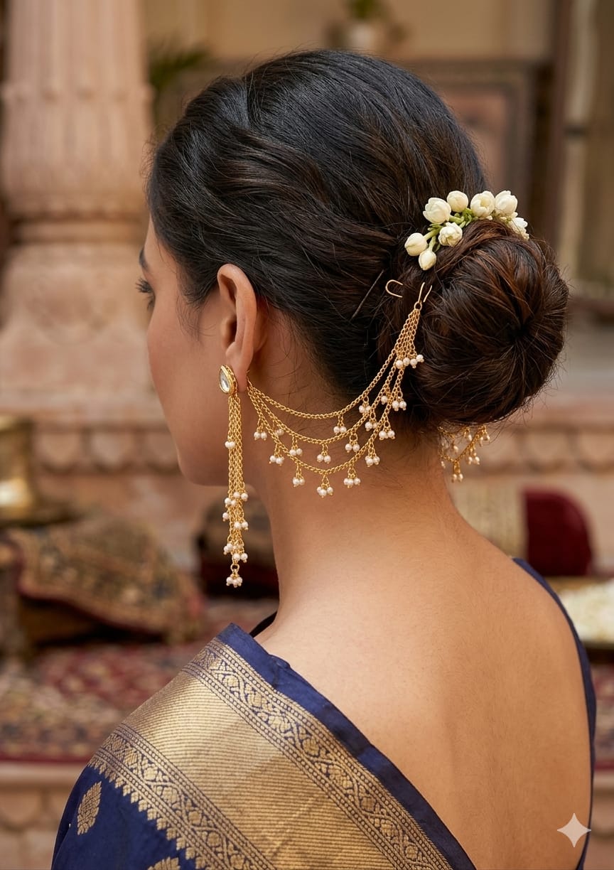 Pearl Hair Chain Juda Pin Set