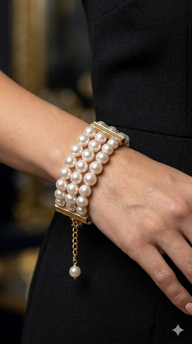 Multi-Layer Pearl Bracelet - Image 2