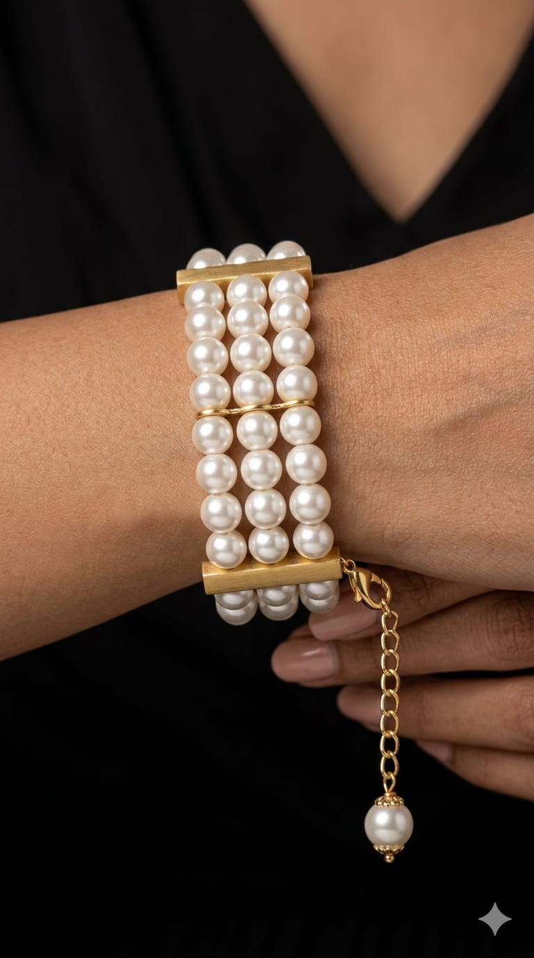 Multi-Layer Pearl Bracelet - Image 4