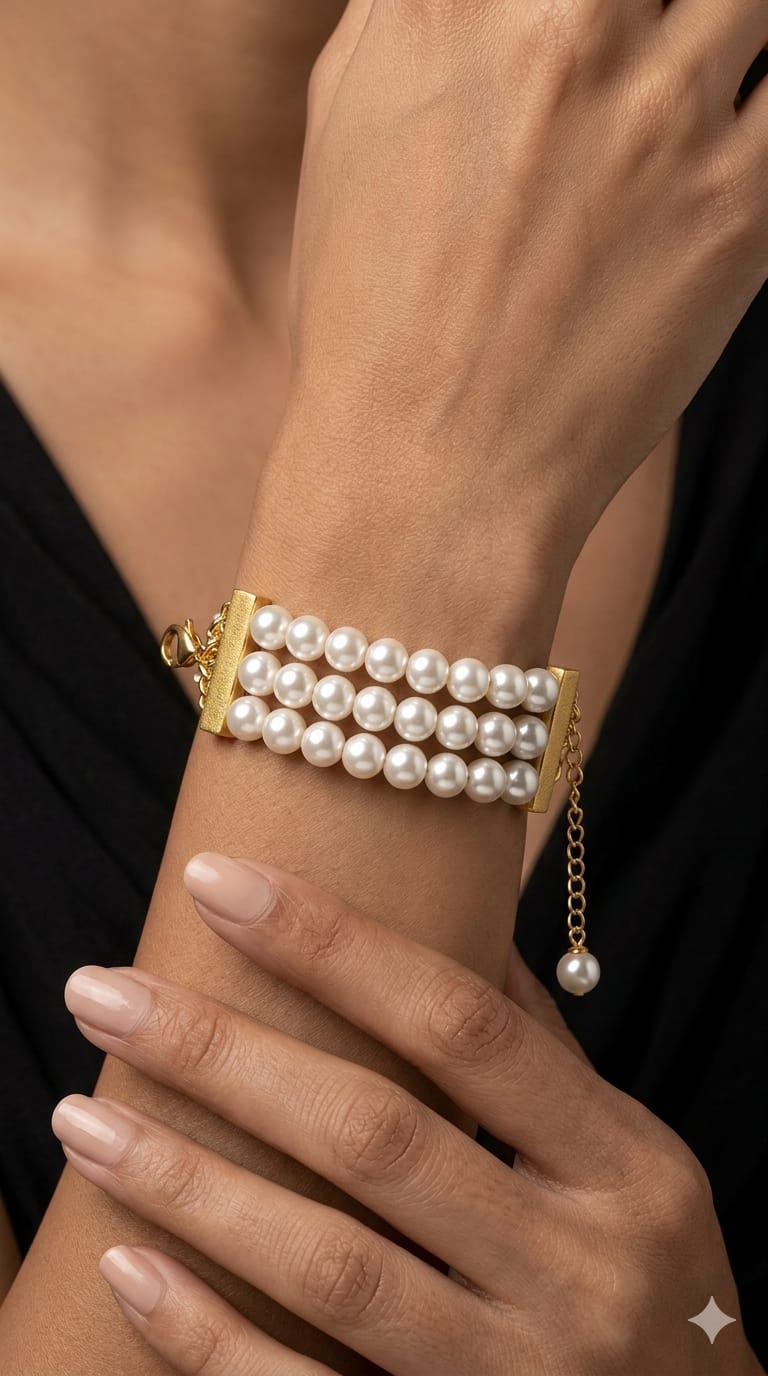 Multi-Layer Pearl Bracelet - Image 3