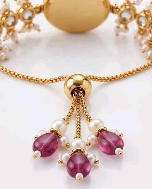 Pearl Kundan Bracelet Watch for Women | Mitrang Creation - Image 8