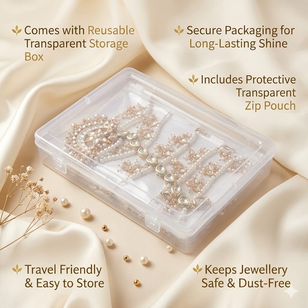 Bridal Pearl Multi Layer Hair Chain Jewellery - Image 8