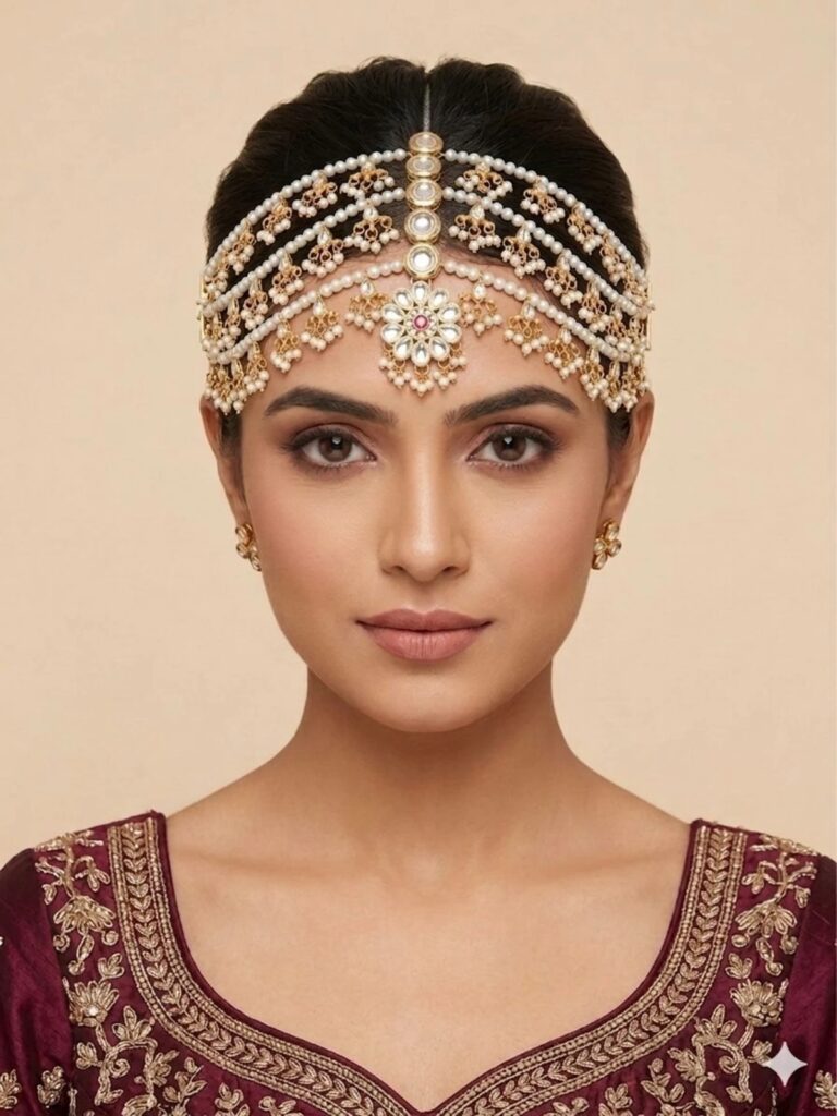 Kundan Pearl Bridal Necklace Set