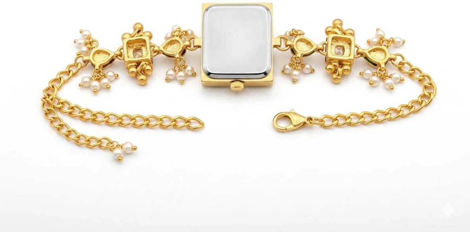 Traditional Kundan Bracelet Watch for Women - Image 7