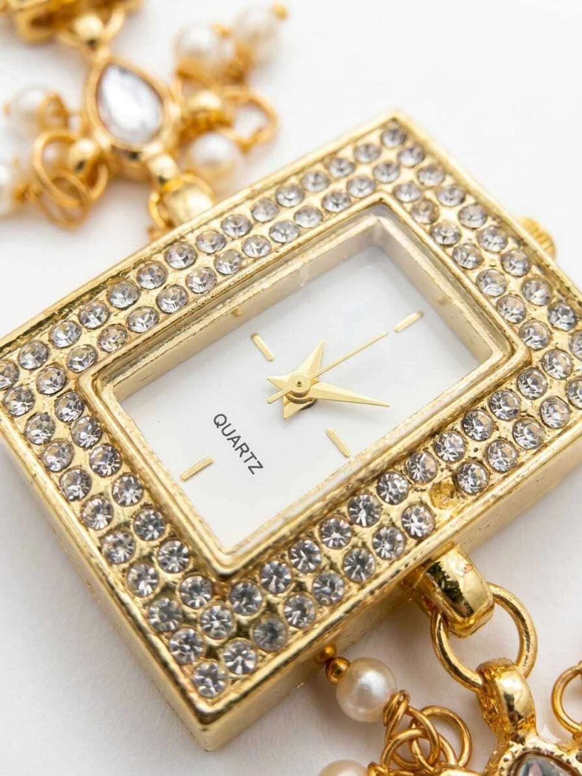 Traditional Kundan Bracelet Watch for Women - Image 8