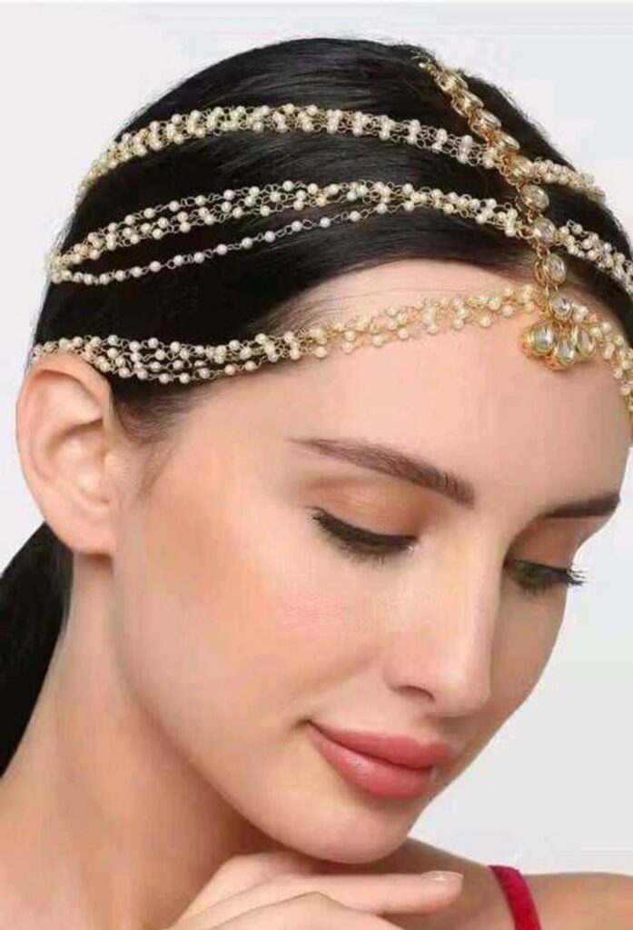 Pearl Matha Patti for Women | Bridal Maang Tikka Head Chain