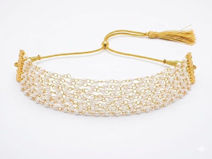 Handcrafted Layered Pearl Choker Necklace for Women - Image 7