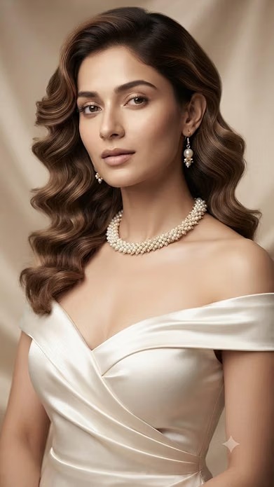 Handcrafted Cluster Pearl Choker Necklace Set - Image 7