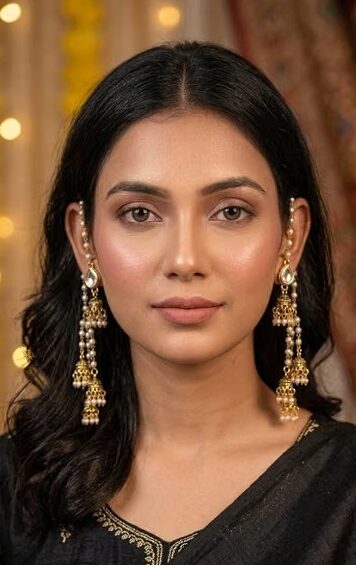 Long Pearl Ear Chain Earrings for Women & Weddings